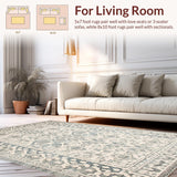 Ultra Soft Area Rug, Non Slip, Stain Resistant, Washable Area Rugs for Living Room, Bedroom, Chic Taupe Geometric Motif(Gray)