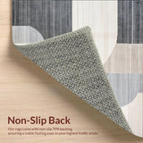 Ultra Soft Area Rug, Non Slip, Stain Resistant, Washable Area Rugs for Living Room, Bedroom, Modern Abstract Entryway Area Chic Grey Beige Geometric Design(Gray)