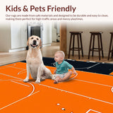 Ultra Soft Area Rug, Non Slip, Stain Resistant, Washable Area Rugs for Living Room, Bedroom, Bright Cheerful Round Pattern(Orange)