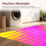 Ultra Soft Area Rug, Non Slip, Stain Resistant, Washable Area Rugs for Living Room, Bedroom, Vibrant Tie-Dye Aesthetic Blend(Yellow)