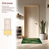 Ultra Soft Area Rug, Non Slip, Stain Resistant, Washable Area Rugs for Living Room, Bedroom, Rustic Textured Earthy Tones(Green)