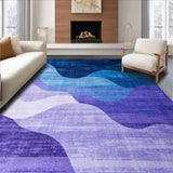 Ultra Soft Area Rug, Non Slip, Stain Resistant, Washable Area Rugs for Living Room, Bedroom, Elegant Modern Watercolor Swirl(Blue)