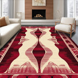 Vintage Faded Wavy Motif(Red)