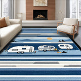 Modern Playful Traveler Motif(Blue)