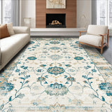 Cozy Distressed Floral Motif(Beige)