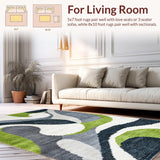 Ultra Soft Area Rug, Non Slip, Stain Resistant, Washable Area Rugs for Living Room, Bedroom, Non-Slip Low Pile Rug for Minimalist Decor(Gray)