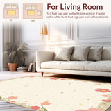 Bright Cheerful Bunny Garden Scene(Beige)