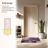 Ultra Soft Area Rug, Non Slip, Stain Resistant, Washable Area Rugs for Living Room, Bedroom, Elegant Mauve Area Rug(Purple)