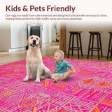 Stylish Eclectic Patterned Textile(Pink)