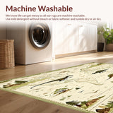 Beige Dinosaur Themed Educational Area with Vintage World Map Motif(Beige)