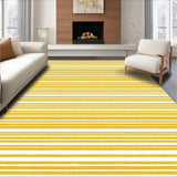 Ultra Soft Area Rug, Non Slip, Stain Resistant, Washable Area Rugs for Living Room, Bedroom, Vibrant Multi-Stripe Aesthetic(Yellow)