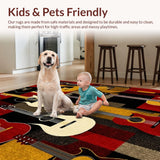 Chic Abstract Red and Yellow Composition(Black)