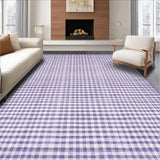 Ultra Soft Area Rug, Non Slip, Stain Resistant, Washable Area Rugs for Living Room, Bedroom, Elegant Lavender Geometric Motif(Purple)