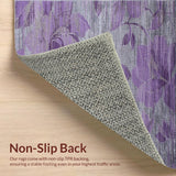 Ultra Soft Area Rug, Non Slip, Stain Resistant, Washable Area Rugs for Living Room, Bedroom, Artistic Lattice Pattern Exploration(Purple)