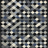 Ultra Soft Area Rug, Non Slip, Stain Resistant, Washable Area Rugs for Living Room, Bedroom, Minimalist Geometric Black and White Motif(Gray)