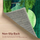 Ultra Soft Area Rug, Non Slip, Stain Resistant, Washable Area Rugs for Living Room, Bedroom, Charming Earthy Pastel Whirlwind Style(Green)
