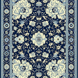 Artistic Vintage Patterned Flourish(Blue)