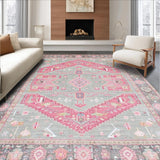 Elegant Oushak Star Motif(Pink)