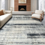 Ultra Soft Area Rug, Non Slip, Stain Resistant, Washable Area Rugs for Living Room, Bedroom, Farmhouse Style Black White Rug:  Woven Entryway Accent(Gray)