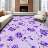 Ultra Soft Area Rug, Non Slip, Stain Resistant, Washable Area Rugs for Living Room, Bedroom, Trendy Fuzzy Purple Statement Piece(Purple)
