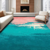Ultra Soft Area Rug, Non Slip, Stain Resistant, Washable Area Rugs for Living Room, Bedroom, Vintage Ocean Pink Distressed Living Room Rug(Pink)