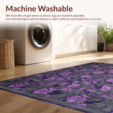 Ultra Soft Area Rug, Non Slip, Stain Resistant, Washable Area Rugs for Living Room, Bedroom, Soft Fluffy Textured Accent(Purple)