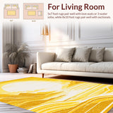Chic Abstract Wavy Lines Aesthetic(Yellow)