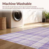 Ultra Soft Area Rug, Non Slip, Stain Resistant, Washable Area Rugs for Living Room, Bedroom, Decorative Bow Shape Rug Cute Room Decor Lavender Aesthetic Carpet(Purple)