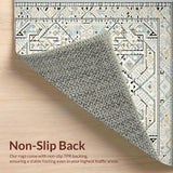 Ultra Soft Area Rug, Non Slip, Stain Resistant, Washable Area Rugs for Living Room, Bedroom, 3D Geometric Layered Texture(Beige)