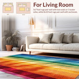 Ultra Soft Area Rug, Non Slip, Stain Resistant, Washable Area Rugs for Living Room, Bedroom, Tufted Kids Room Rug for Minimalist Decor(Red)