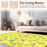 Delightful Grey Floral Elegance(Yellow)