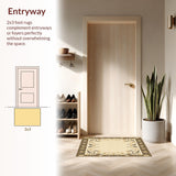 Ultra Soft Area Rug, Non Slip, Stain Resistant, Washable Area Rugs for Living Room, Bedroom, Jungle Cat Beige Animalistic Print Hallway Area(Beige)