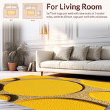 Ultra Soft Area Rug, Non Slip, Stain Resistant, Washable Area Rugs for Living Room, Bedroom, Bright Yellow Non-Shedding Entryway Accent Rug(Yellow)