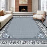 Ultra Soft Area Rug, Non Slip, Stain Resistant, Washable Area Rugs for Living Room, Bedroom, Sophisticated Abstract Grey Composition(Gray)