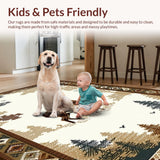 Ultra Soft Area Rug, Non Slip, Stain Resistant, Washable Area Rugs for Living Room, Bedroom, Serene Neutral Wildlife Aesthetic(Beige)