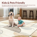 Bermuda Woven Area – Cream Beige Abstract(Beige)