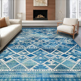 Contemporary Rustic Diamond Motif(Blue)