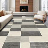 Ultra Soft Area Rug, Non Slip, Stain Resistant, Washable Area Rugs for Living Room, Bedroom, Contemporary Flatweave Lattice Style(Gray)