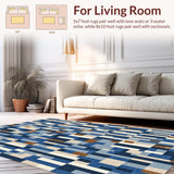 Contemporary Abstract Geometric Motif(Blue)