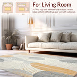 Stylish Beige and Grey Modern Spot with Asymmetric Shapes(Gray)