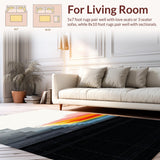 Ultra Soft Area Rug, Non Slip, Stain Resistant, Washable Area Rugs for Living Room, Bedroom, Rustic Earth Tone Graphic Elements(Gray)