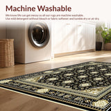 Elegant Black Ivory Medallion Design(Black)