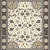 Ultra Soft Area Rug, Non Slip, Stain Resistant, Washable Area Rugs for Living Room, Bedroom, Wild Sahara Animal Print Deep Brown Cream Ivory Grey(Beige)