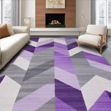 Ultra Soft Area Rug, Non Slip, Stain Resistant, Washable Area Rugs for Living Room, Bedroom, Stylish Transitional Lattice Arrangement(Purple)