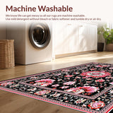 Modern Tiled Floral Aesthetic(Black)