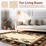 Stylish Low Pile Frontier Design(Beige)