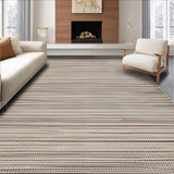 Ultra Soft Area Rug, Non Slip, Stain Resistant, Washable Area Rugs for Living Room, Bedroom, Artful Rustic Waffle Motif(Beige)