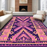 Ultra Soft Area Rug, Non Slip, Stain Resistant, Washable Area Rugs for Living Room, Bedroom, Striking Purple and Pink Visual Harmony(Purple)
