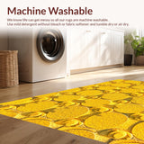 Ultra Soft Area Rug, Non Slip, Stain Resistant, Washable Area Rugs for Living Room, Bedroom, Contemporary Yellow Geometric Living Room Area Rug(Yellow)