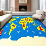 Interactive Colorful World Map Layout(Blue)